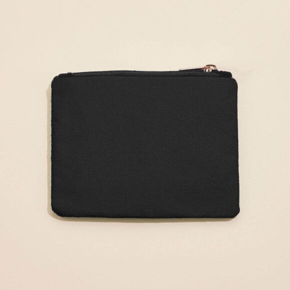 QUEEN Black Seed Beaded Lipstick Bag Coin Pouch - Picture 3 of 4